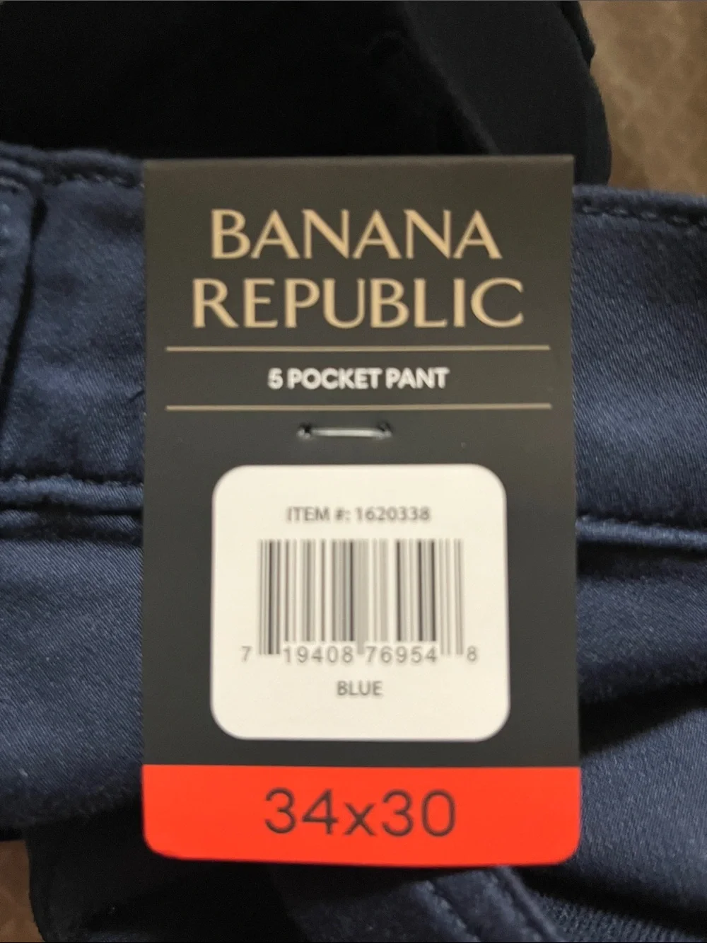 Banana Republic Dark Navy Straight-Leg Pants 34X30